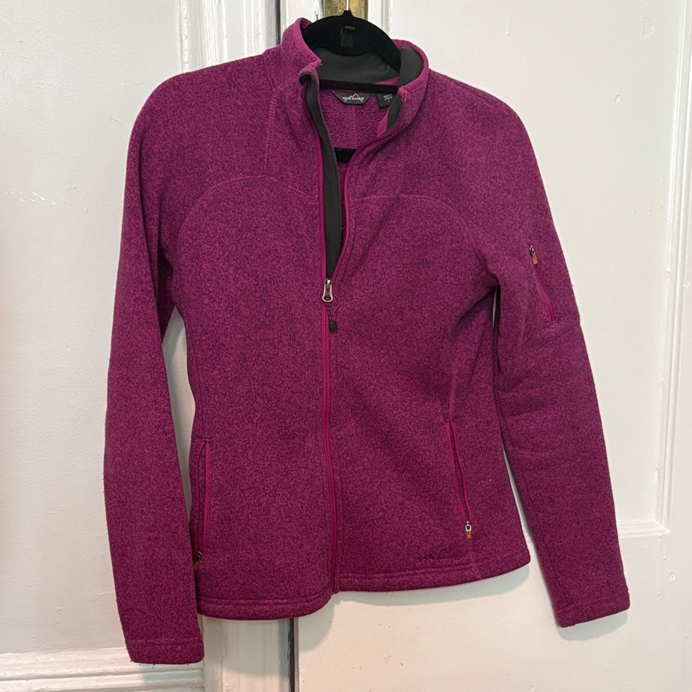 Vintage Eddie Bauer Women's Pink Fleece Jacket